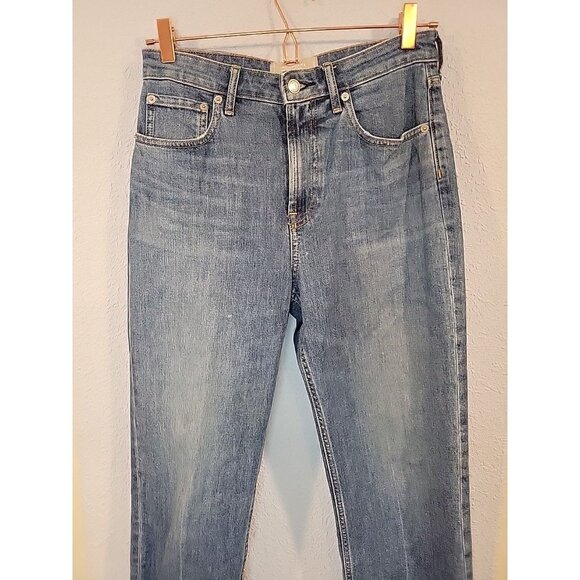 Everlane Jeans Size 28 Women The High Rise Straight Jean Medium Wash Organic - Picture 2 of 7
